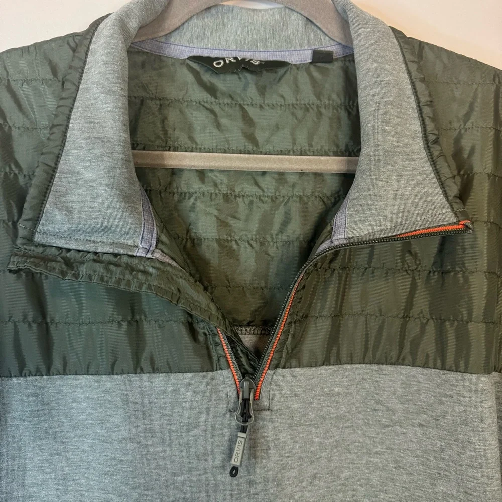 Orvis Men’s Green Quarter Zip XXL - Picture 2 of 9